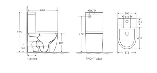 SA128 two piece toilet - Image 2