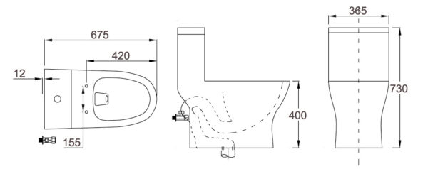 TB5010 rimless tornado flush toilet - Image 4