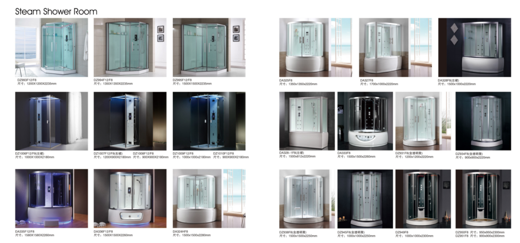 holie steam shower product lines