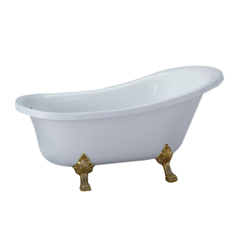 2024 holie hb2012 traditional slipper style freestanding bath with lion feet clawfoot bathtub