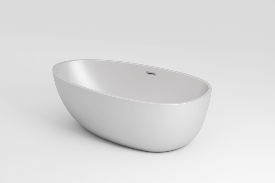 holie free standing soaking oval bathtub design drawing