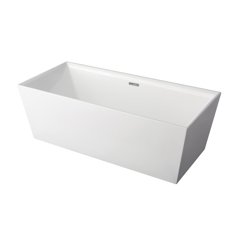 holie gk1110 wyndham melody 60 free standing acrylic soaking tub with center drain, drain assembly, and overflow