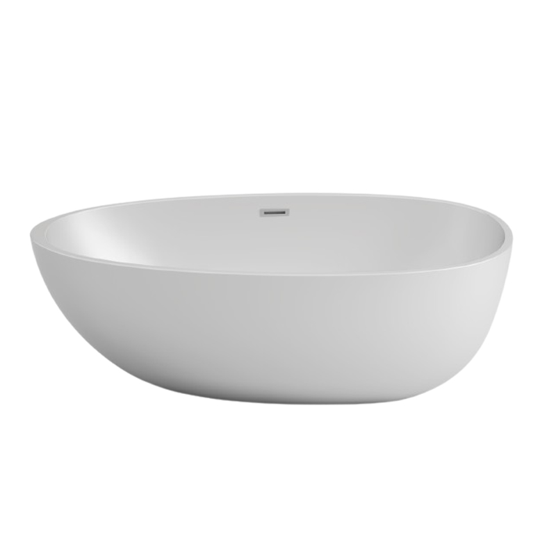 holie gk1120 oval tub with drain and overflow trim modern acrylic soaking bathtub