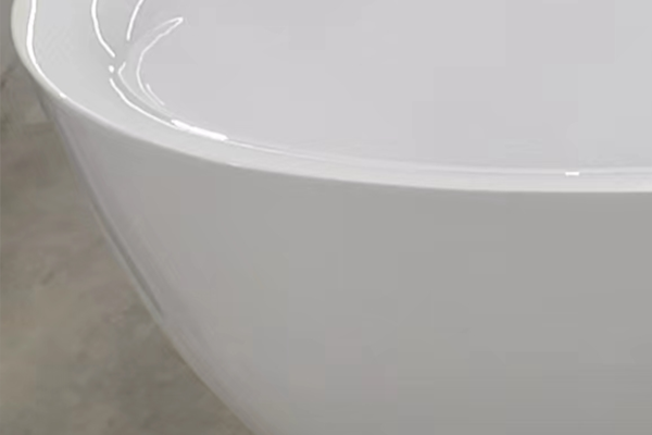 Seamless acrylic bathtub edge, modern design