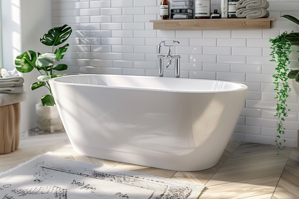 Bathtub disadvantages space issues, Highlighting common bathtub drawbacks such as limited space in small bathrooms