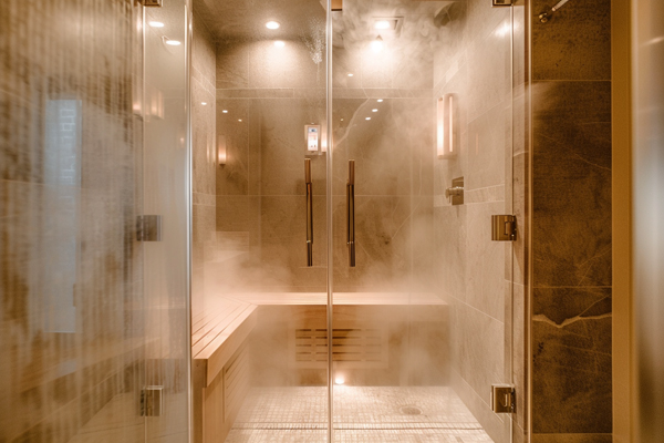Home spa steam shower, a modern spa steam shower for home wellness
