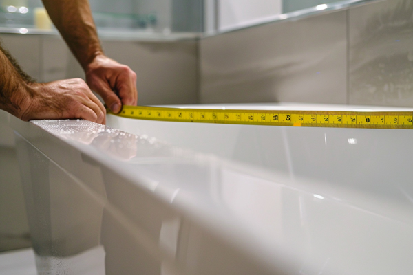 measuring bathtub replacement, Guidelines for measuring bathtubs for accurate replacement