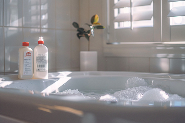 Steps and risks of cleaning a jetted bathtub with bleach