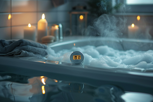 Guidelines for safe soaking times in a relaxing whirlpool bathtub