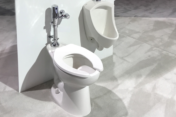 Modern spud toilet, sleek bathroom design with modern features