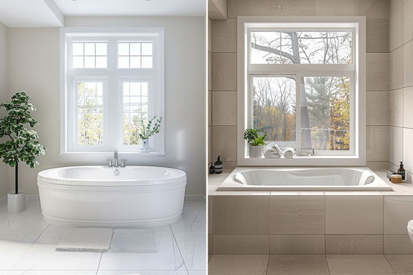 Garden tub vs standard bathtub, key differences in size and depth
