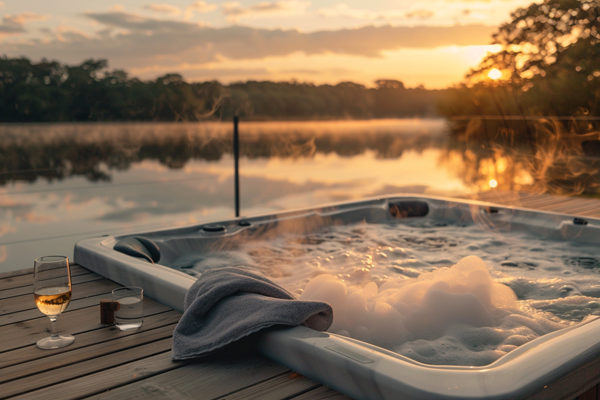 Hot tub usage time guide, showing recommended soaking durations