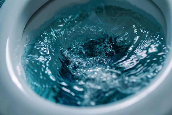 Powerful toilet flush, high-performance flushing demonstration