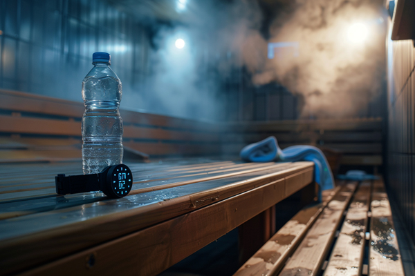 Sauna and fasting weight loss, illustrating combined effects of heat and fasting