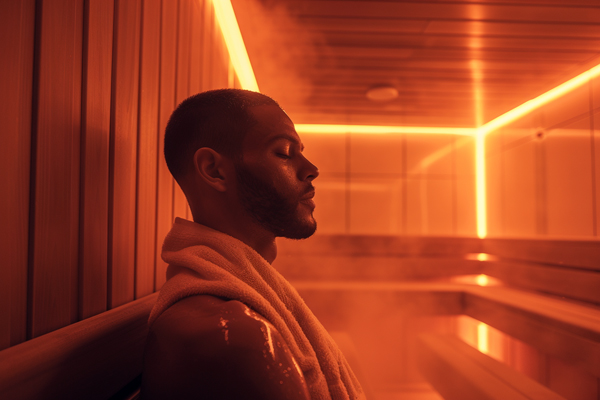 Sauna weight loss benefits, illustrating how sauna sessions may aid in fat reduction