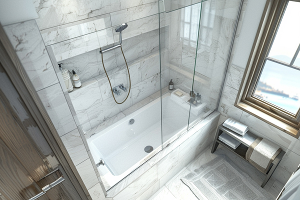 Space needed for a tub shower, optimal dimensions and layout tips