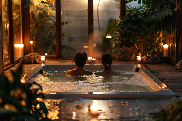 Can two people fit in a garden tub, spacious design for couples