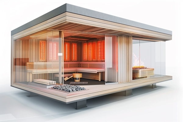 Infrared vs traditional sauna heating, heat source comparison