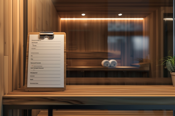 Sauna cleaning schedule checklist, routine maintenance plan