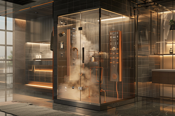 Steam shower system diagram and function
