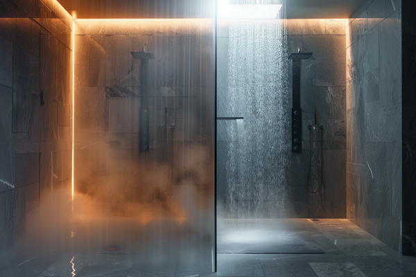 Steam shower compared to regular shower