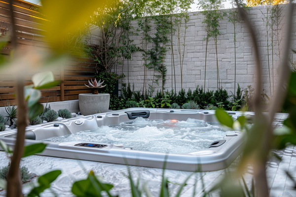 cool down in summer jacuzzi