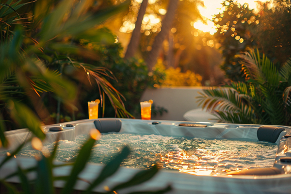 jacuzzi in southern california summer