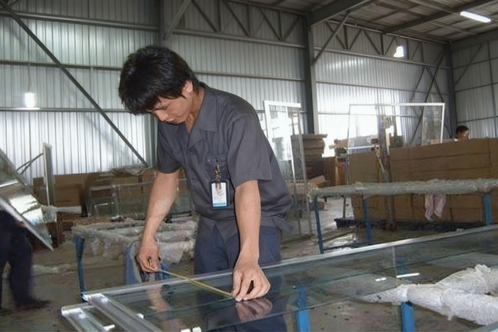 glass installation inspection for steam house glass