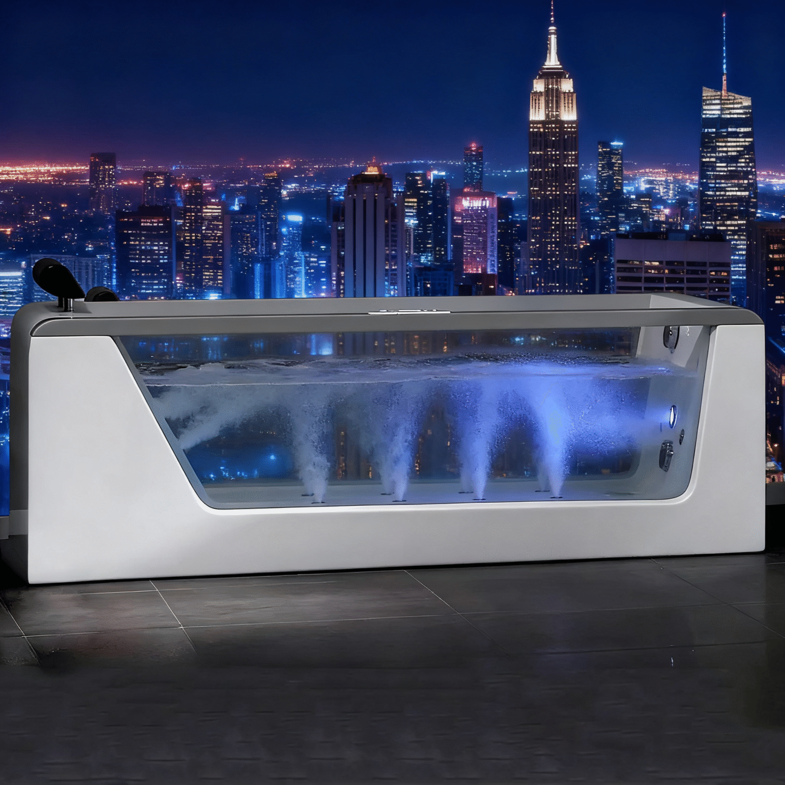 holie eago am152 whirlpool hydro massage air massage temperred glass acrylic bathtub china factory big square new