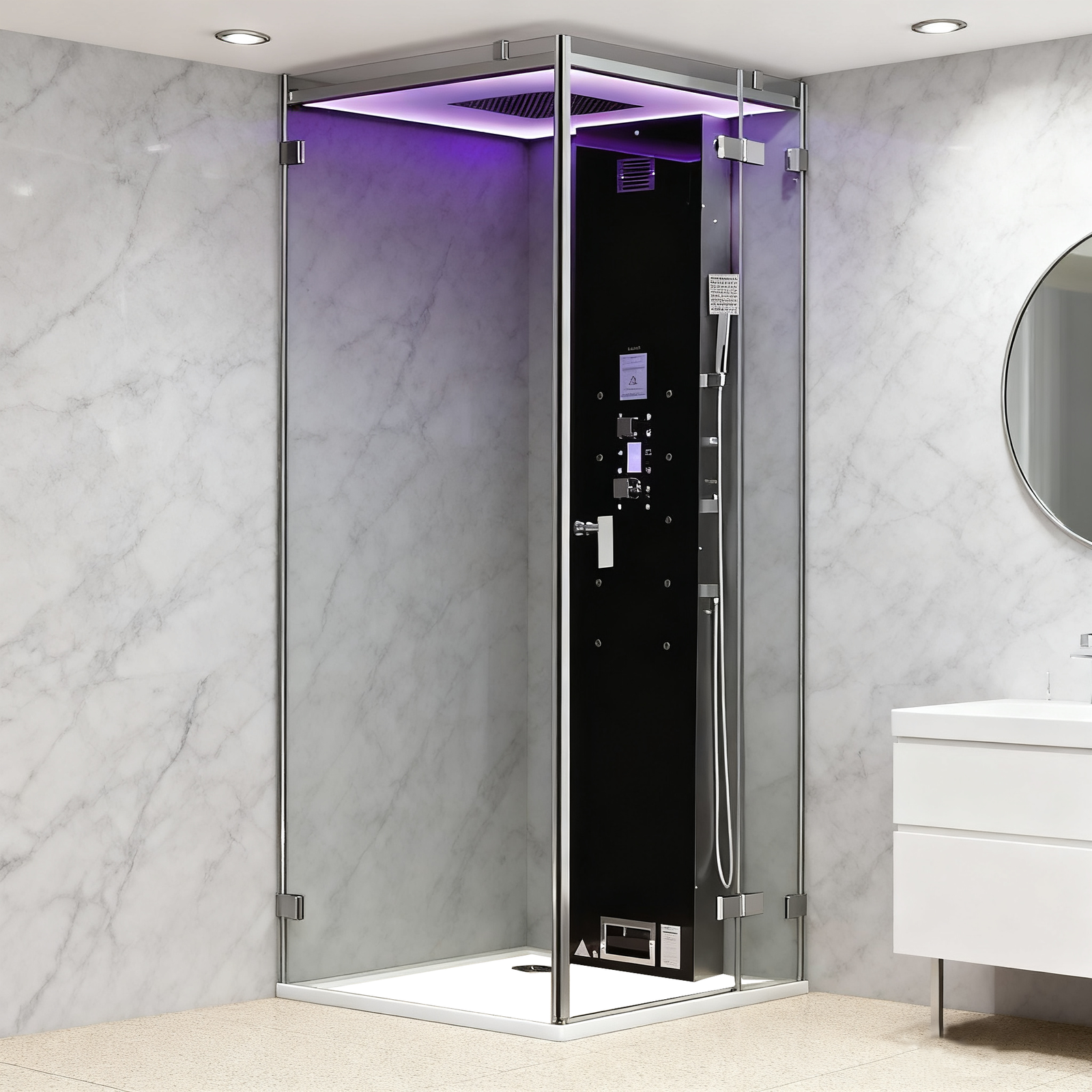 holie ce etl eago steam shower dz1007f12 black flat resin shower tray high quality