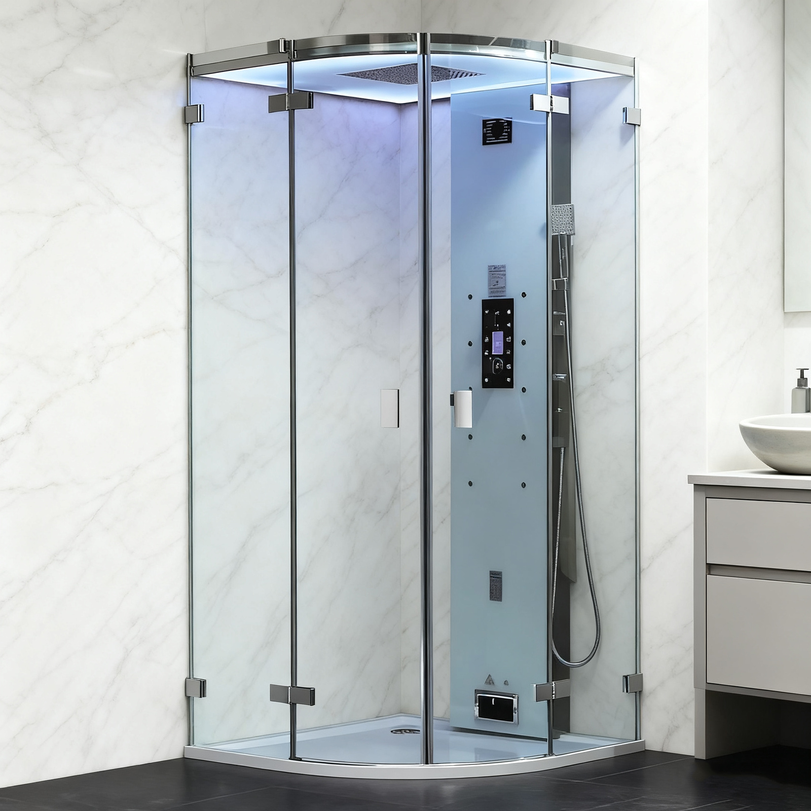 holie ce etl eago steam shower dz1009f12 dz1010f12 white flat resin shower tray high quality