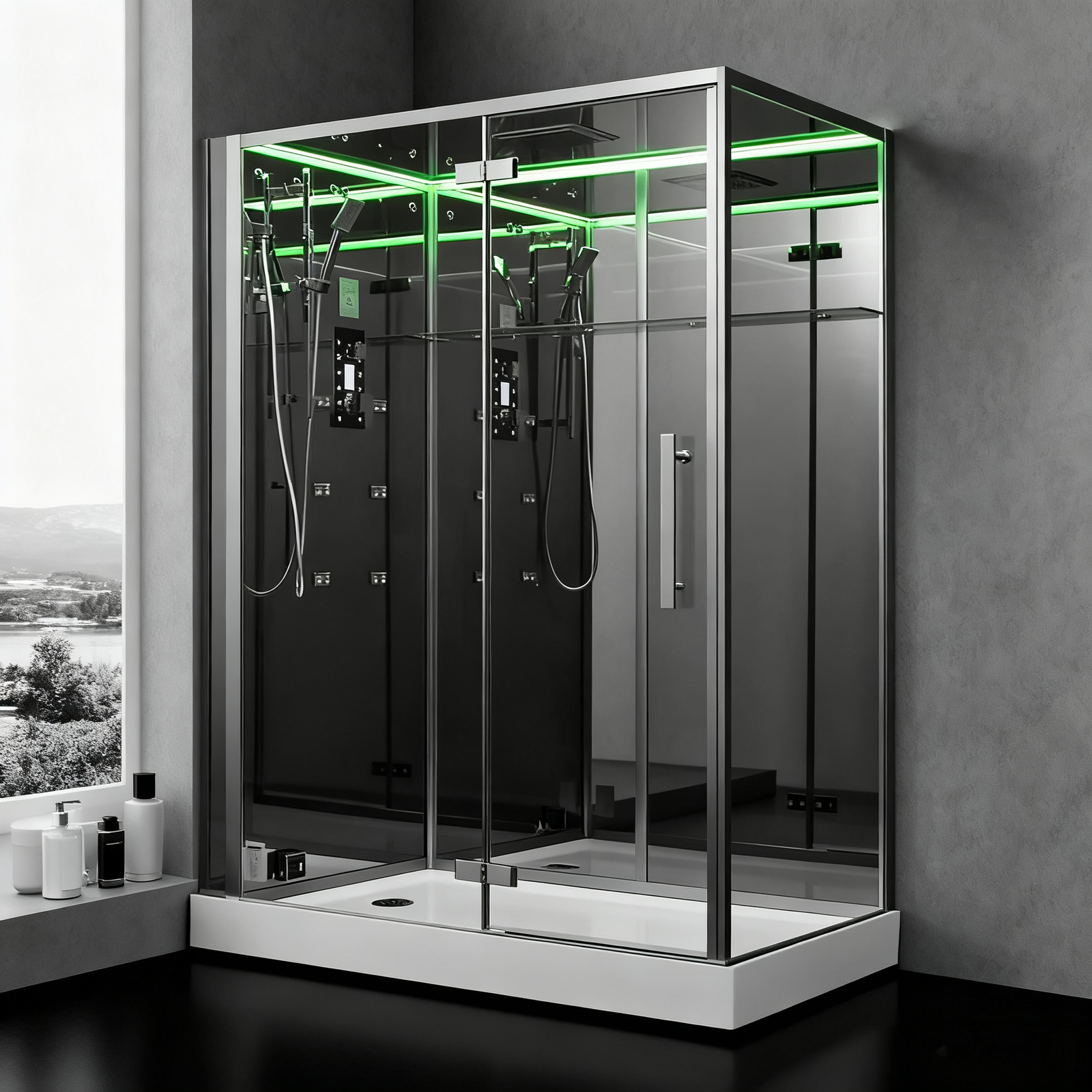 holie ce etl eago steam shower dz991f12 mirror back glass high quality special