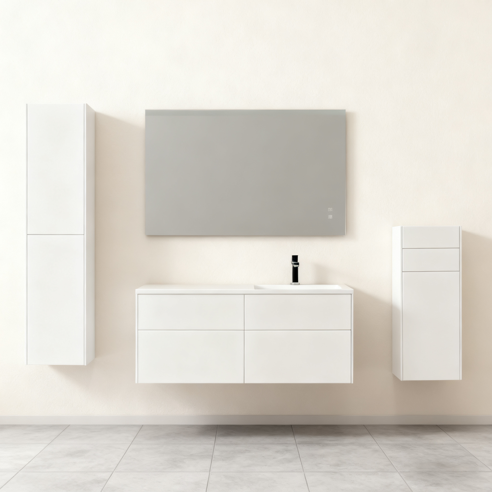hl1210 holie 2024 2025 2026 modern style e0 e1 mdf solid wood white vanity bathroom cabinet factory wholesale in china high quality
