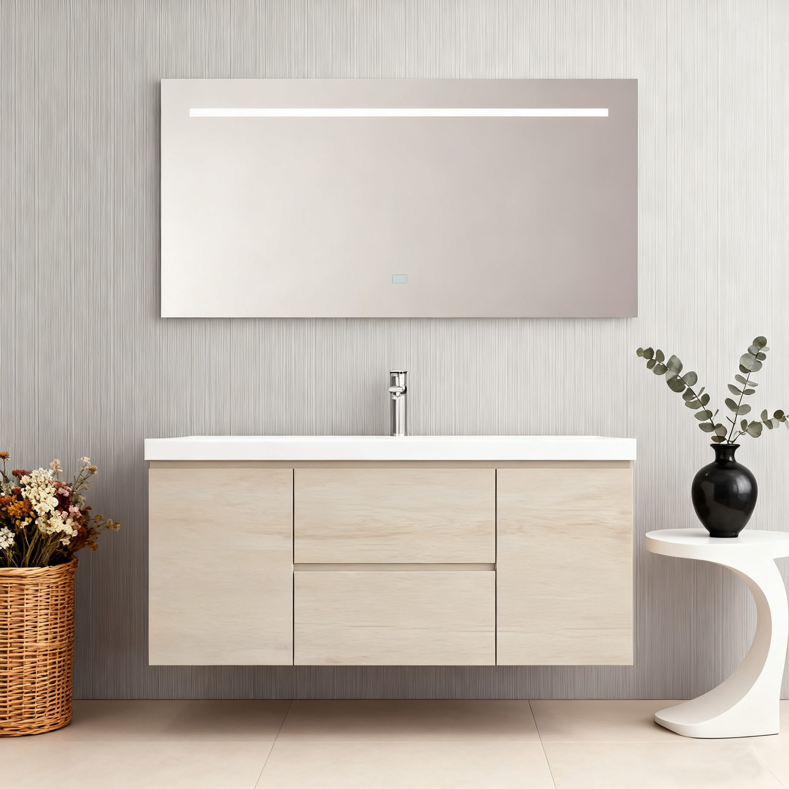 hl810754d holie 2024 2025 2026 modern style e0 e1 mdf solid wood white vanity bathroom cabinet factory wholesale in china high quality