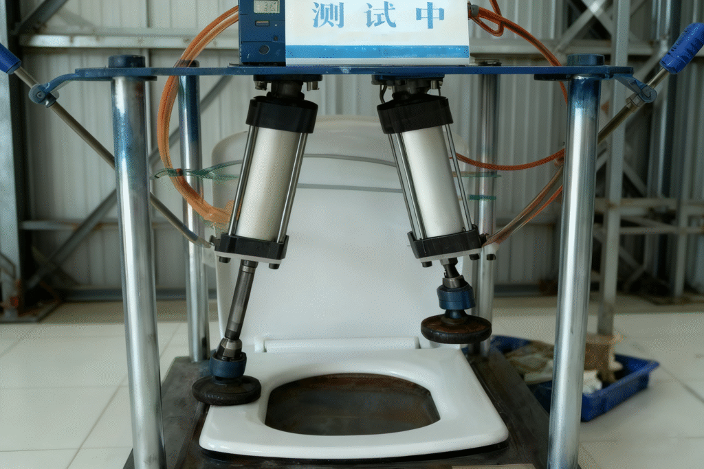 holie china factory sanitary ware ceramic toilet eago labortorary lab toilet seat 100 thousand times swing test new ego factory