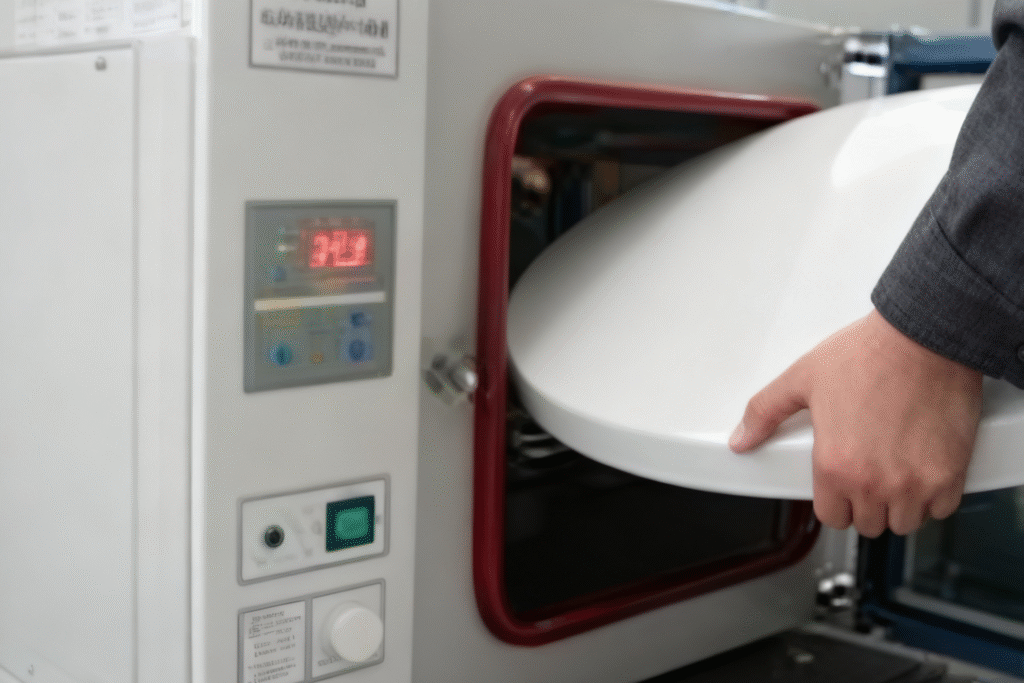 holie china factory sanitary ware ceramic toilet eago labortorary toilet seat baking test new ego factory