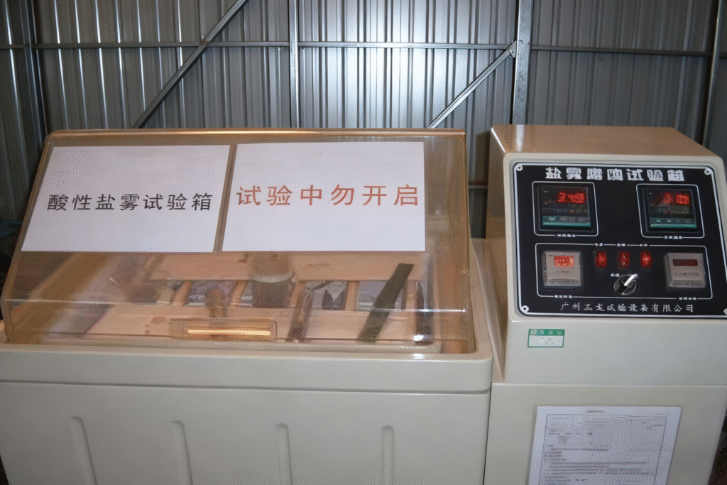 salt spraying for metal part new ego factory