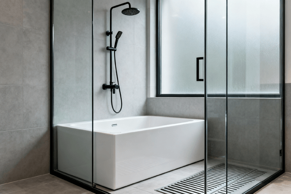 benefits of combining bathtub and walk-in shower in one space