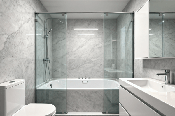 modern bathtub inside walk-in shower layout design ideas for bathrooms