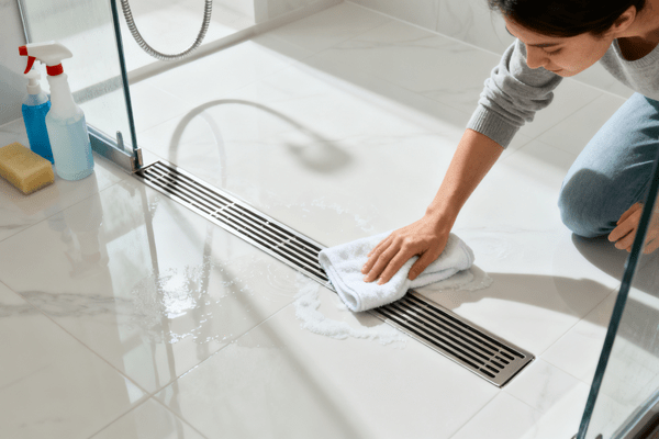 cleaning frequency for linear shower drain