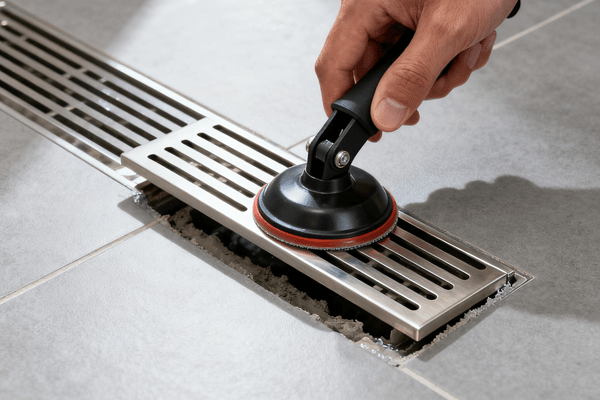 removing linear drain cover safely