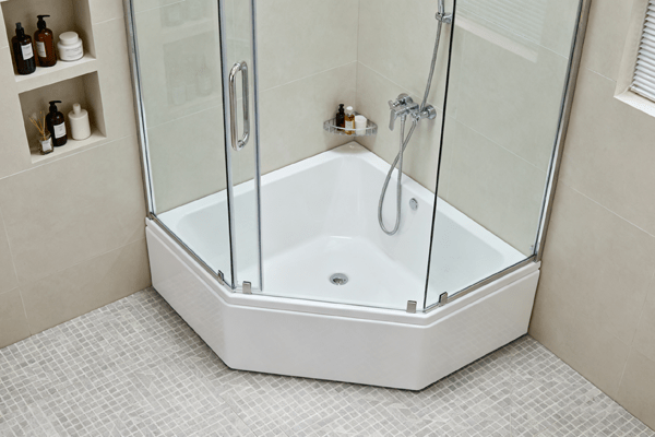 space-saving bathtub inside walk-in shower ideas for small bathrooms