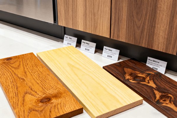 cabinet material cost impact, highlighting material price differences