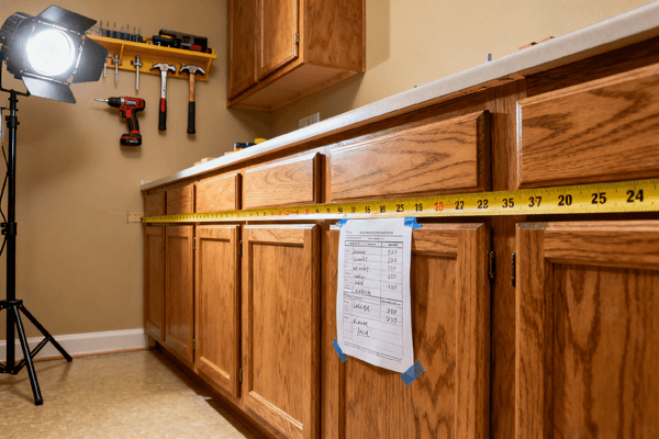 custom cabinet linear foot cost, showing 2025 cost per foot