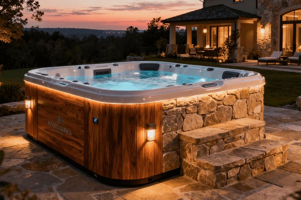 Custom Large Hot Tub Design custom large hot tub design example