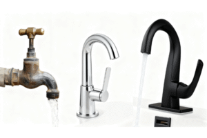 visual comparison showing design differences between faucet tap and spigot