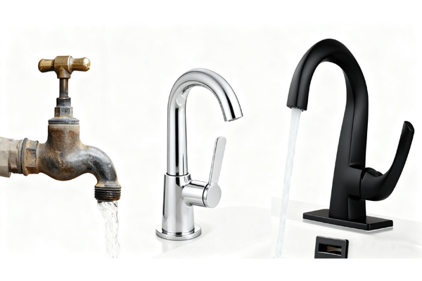 Key Differences Visual visual comparison showing design differences between faucet tap and spigot