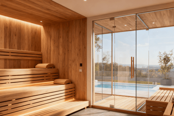 Indoor sauna installation spots in a modern home interior