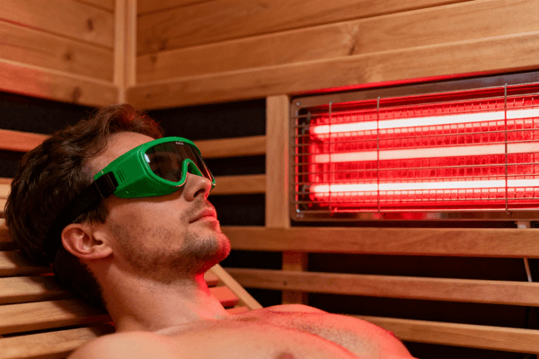Safety measures to prevent eye damage from infrared sauna heat