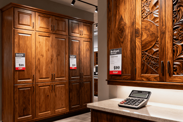 prefab versus custom cabinets budget, comparing overall budget needs